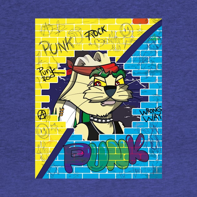 Punk Art with a Rabbit by HarlinDesign